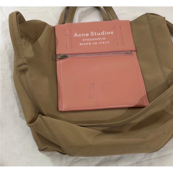 Acne Studios Tan and Pink Tote Bag - Picture 4 of 10